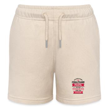 FUSSBALLTRAINERPAPA VATERTAG WEIHNACHTENGEBURTSTAG - Kinder Organic Joggingshorts Mini Bolter von Stanley/Stella - Natur - Vorne