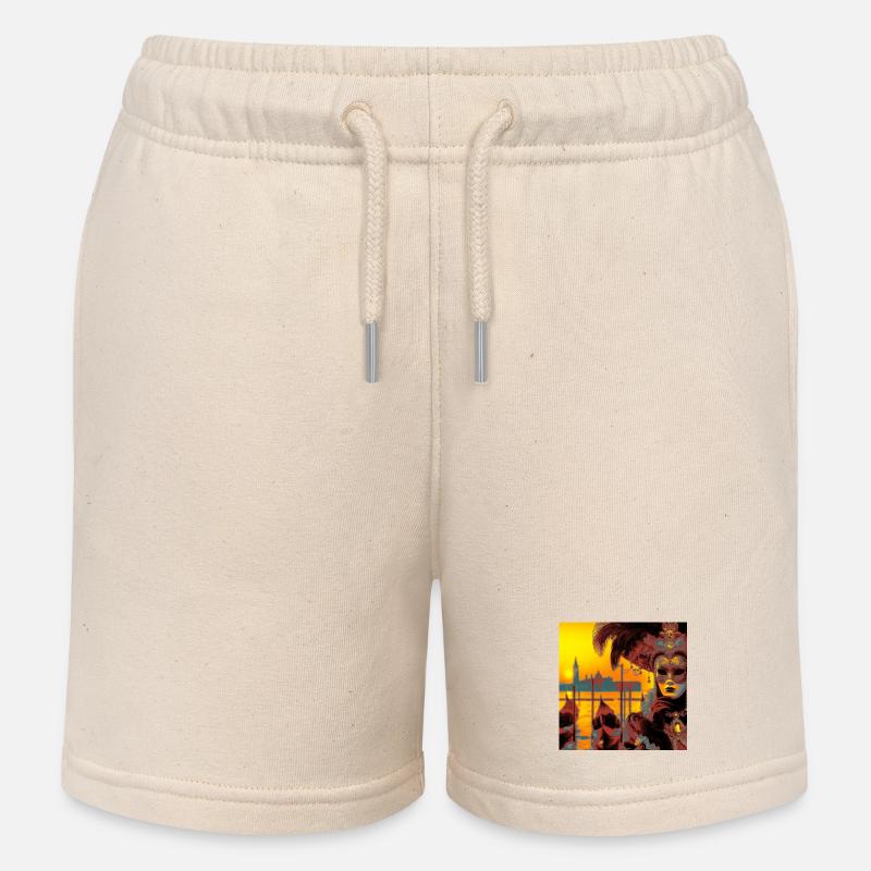 Carnaval Venitien - Short de jogging enfant bio Stanley/Stella - écru doux
