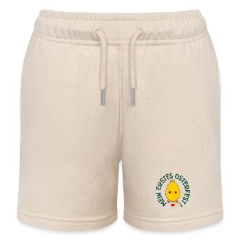 ERSTES OSTERFEST OSTERN BABY KÜKEN - Kinder Organic Joggingshorts Mini Bolter von Stanley/Stella - Natur - Vorne