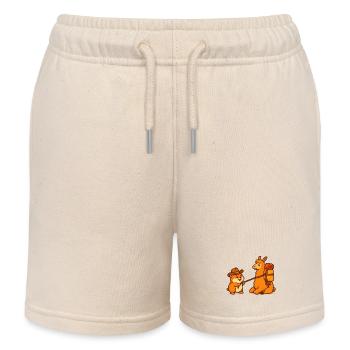 Lama assis têtu - Short de jogging enfant bio Stanley/Stella - écru doux - Devant