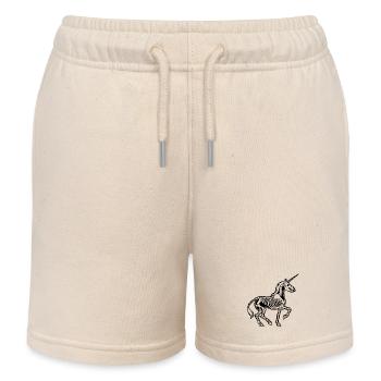 Einhorn‑Skelett – Schwarze Vektor‑Anatomie - Kinder Organic Joggingshorts Mini Bolter von Stanley/Stella - Natur - Vorne