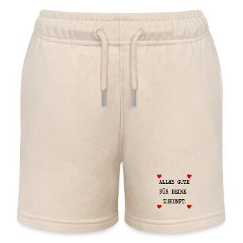 ABSCHIED ALLES GUTE ZUKUNFT - Kinder Organic Joggingshorts Mini Bolter von Stanley/Stella - Natur - Vorne