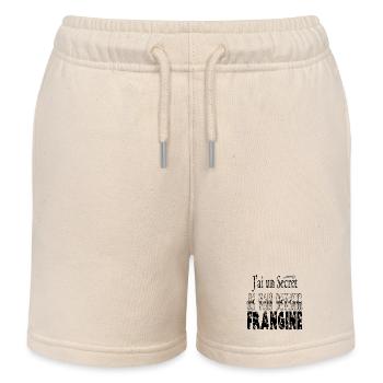 J'ai un Secret Je vais Devenir Frangine - Short de jogging enfant bio Stanley/Stella - écru doux - Devant