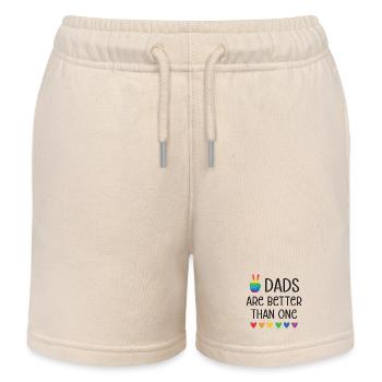 LGBTQ Pride Month - Zwei Väter sind besser als einer - Kinder Organic Joggingshorts Mini Bolter von Stanley/Stella - Natur - Vorne