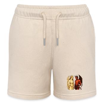 Himmlischer Engel gegen feurigen Dämon Illustration - Kinder Organic Joggingshorts Mini Bolter von Stanley/Stella - Natur - Vorne