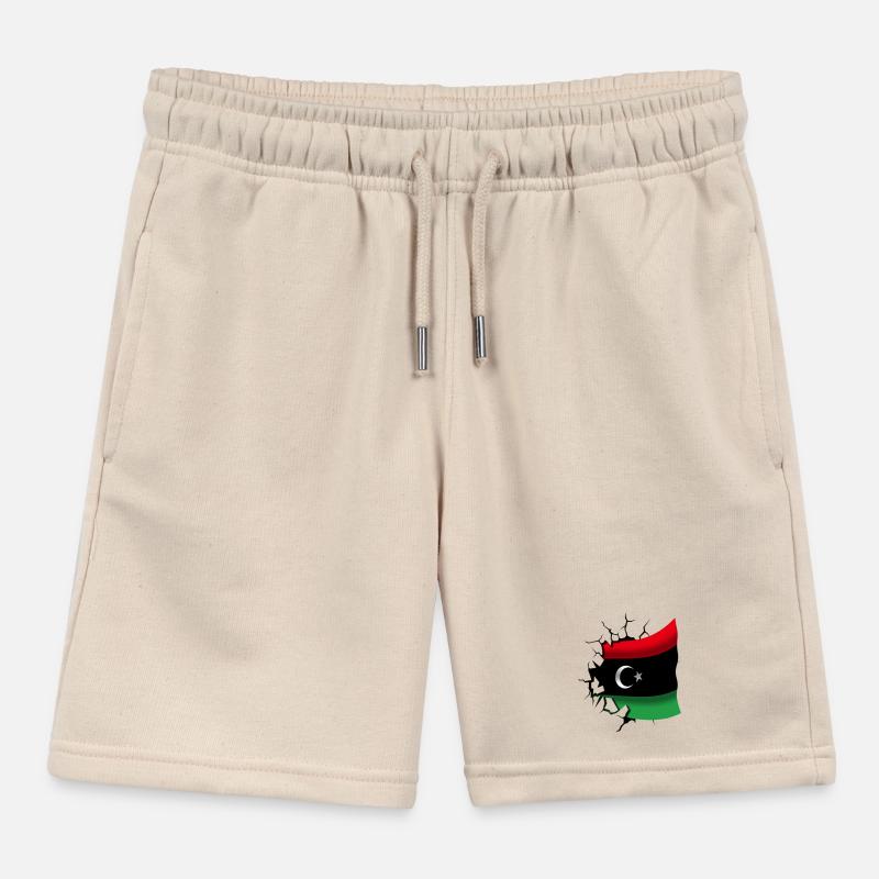 Drapeau de la Libye - Libye - Drapeau Broken Design Short de jogging enfant bio Stanley/Stella