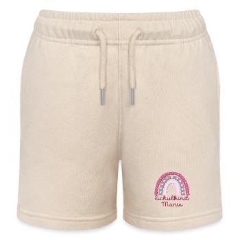 SCHULANFANG SCHULKIND MARIE - Kinder Organic Joggingshorts Mini Bolter von Stanley/Stella - Natur - Vorne