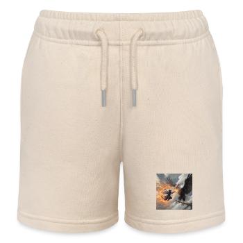 Legendäre Bestie und Krieger in der Schlacht - Kinder Organic Joggingshorts Mini Bolter von Stanley/Stella - Natur - Vorne