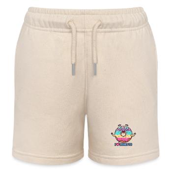 Beignet fou - Short de jogging enfant bio Stanley/Stella - écru doux - Devant