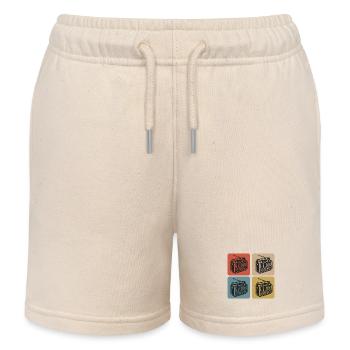 Vintage Radio Design - Short de jogging enfant bio Stanley/Stella - écru doux - Devant