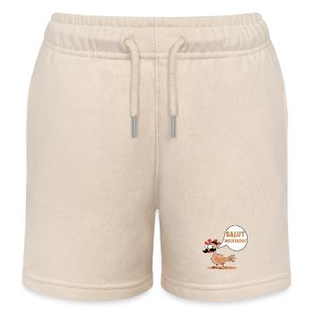 HENS CHICKENS HI MUSTACHE - Kids Organic Sweat Shorts by Stanley/Stella - soft Ecru - Front