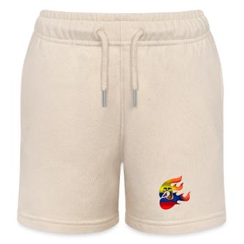 Flagge von Ecuador - Ecuador - Ninja - Kinder Organic Joggingshorts Mini Bolter von Stanley/Stella - Natur - Vorne