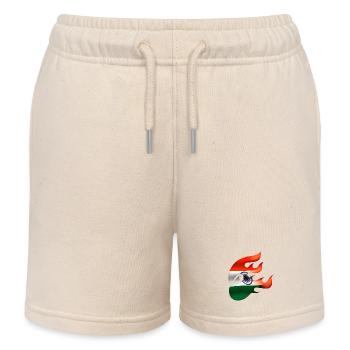 Flagge von Indien - Indien - Ninja - Kinder Organic Joggingshorts Mini Bolter von Stanley/Stella - Natur - Vorne