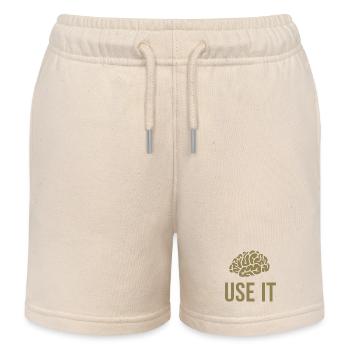 Dictons amusants pour les smartasses et les high-flyers - Short de jogging enfant bio Stanley/Stella - écru doux - Devant