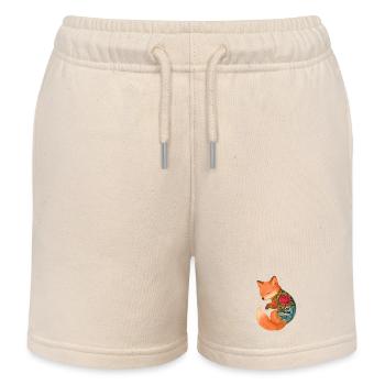 Tätowiertes Fuchsjunges – Schwebende Gelassenheit - Kinder Organic Joggingshorts Mini Bolter von Stanley/Stella - Natur - Vorne