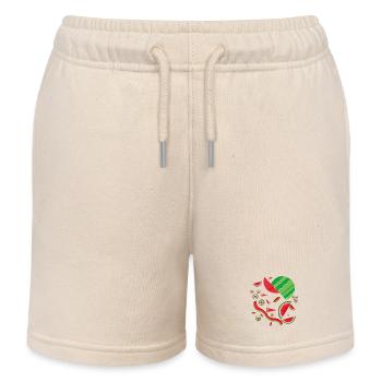 Abstrakte Wassermelonen-Design - Kinder Organic Joggingshorts Mini Bolter von Stanley/Stella - Natur - Vorne