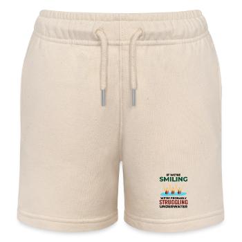Synchronized Swimming Water Aerobics  - Kids Organic Sweat Shorts by Stanley/Stella - soft Ecru - Front