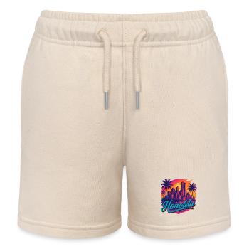 Honolulu Waikiki Hauptstadt Hawaii Aloha Geschenk - Kinder Organic Joggingshorts Mini Bolter von Stanley/Stella - Natur - Vorne