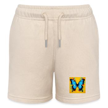 Schmetterling - Kinder Organic Joggingshorts Mini Bolter von Stanley/Stella - Natur - Vorne