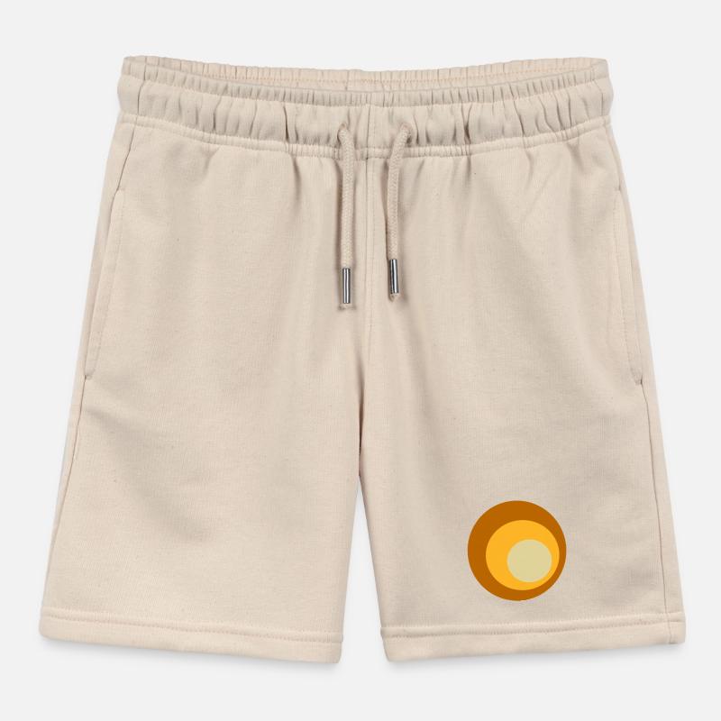 70s pattern Kids Organic Sweat Shorts by Stanley/Stella