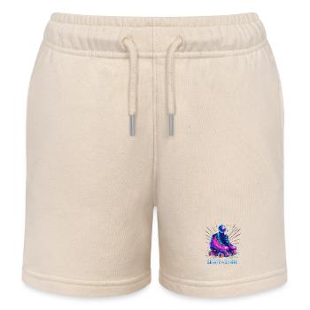 Neon Roller Derby Stil - Kinder Organic Joggingshorts Mini Bolter von Stanley/Stella - Natur - Vorne