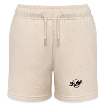 Baseball - Cool Sports Logo - Kinder Organic Joggingshorts Mini Bolter von Stanley/Stella - Natur - Vorne
