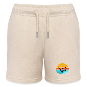Windsurf au Coucher de Soleil - Short de jogging enfant bio Stanley/Stella - écru doux - Devant