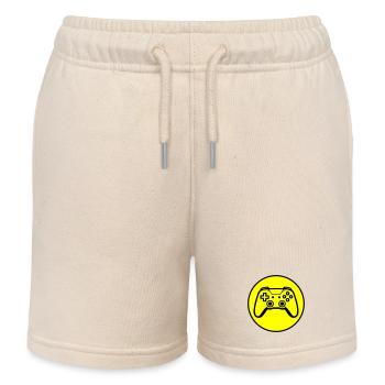 Controller Joypad Icon - Kids Organic Sweat Shorts by Stanley/Stella - soft Ecru - Front