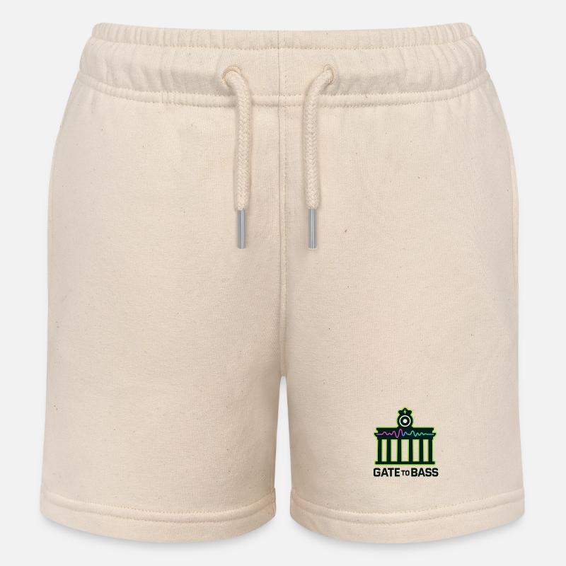 Porte de la basse – Berlin - Short de jogging enfant bio Stanley/Stella - écru doux