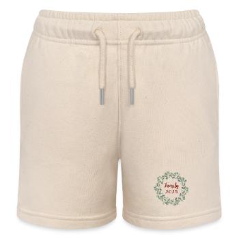 Adventskranz Familie Family 2025 Christmas - Kinder Organic Joggingshorts Mini Bolter von Stanley/Stella - Natur - Vorne
