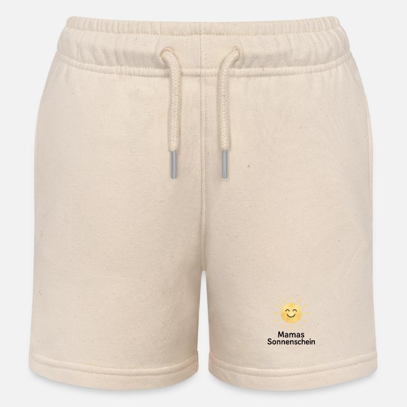 Soleil heureux avec visage - Short de jogging enfant bio Stanley/Stella - écru doux