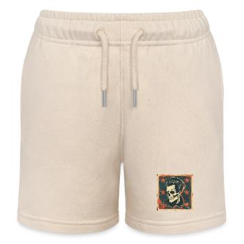 Crâne Rebel Rockabilly - Short de jogging enfant bio Stanley/Stella - écru doux - Devant