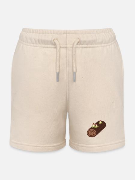 Bûche De Noël - Short de jogging enfant bio Stanley/Stella - écru doux