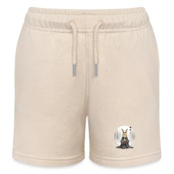 Watercolor Rabbit – Zen Meditation Japanese Art - Kids Organic Sweat Shorts by Stanley/Stella - soft Ecru - Front