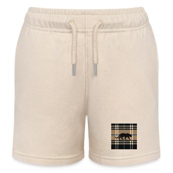 Motif à carreaux exclusif VisionWear – Modern Street - Short de jogging enfant bio Stanley/Stella - écru doux - Devant