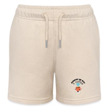 Kaffeebecher mit Wi-Fi Thema Kaffee & Wifi Stil - Kinder Organic Joggingshorts Mini Bolter von Stanley/Stella - Natur - Vorne