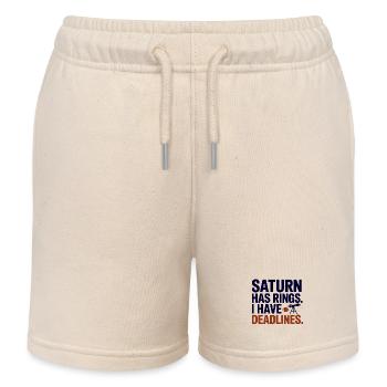 Saturn Ringe Ich habe Deadlines - Kinder Organic Joggingshorts Mini Bolter von Stanley/Stella - Natur - Vorne