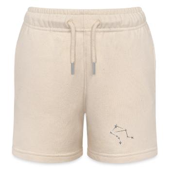 Libra Constellation – Metallic Zodiac - Kids Organic Sweat Shorts by Stanley/Stella - soft Ecru - Front