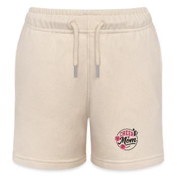 Cheer Mom Illustration - Kids Organic Sweat Shorts by Stanley/Stella - soft Ecru - Front