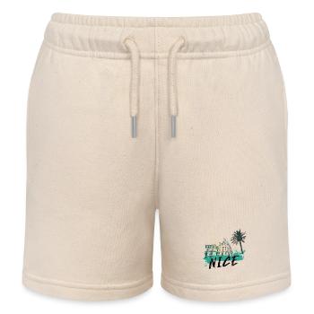 Nizza Promenade des Anglais und Architektur - Kinder Organic Joggingshorts Mini Bolter von Stanley/Stella - Natur - Vorne