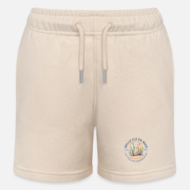 Surf Belle Ile en Mer - Short de jogging enfant bio Stanley/Stella - écru doux
