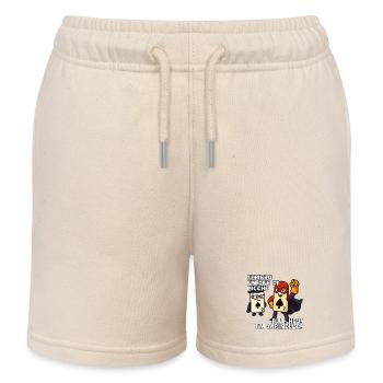 Deux de pique ? Non, je suis une Pinella - Short de jogging enfant bio Stanley/Stella - écru doux - Devant