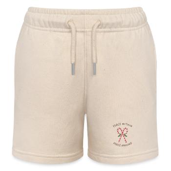 Zuckerstangen Mistelzweig – Peace Within Around - Kinder Organic Joggingshorts Mini Bolter von Stanley/Stella - Natur - Vorne