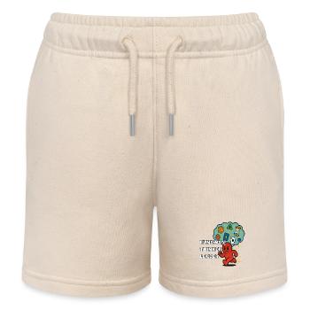 Runaway Thinker Leader - Kids Organic Sweat Shorts by Stanley/Stella - soft Ecru - Front