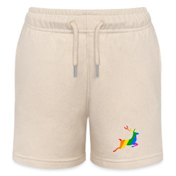 Regebogen Reindeer - Kids Organic Sweat Shorts by Stanley/Stella - soft Ecru - Front