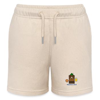 München2025 Bären-Logo - Kinder Organic Joggingshorts Mini Bolter von Stanley/Stella - Natur - Vorne
