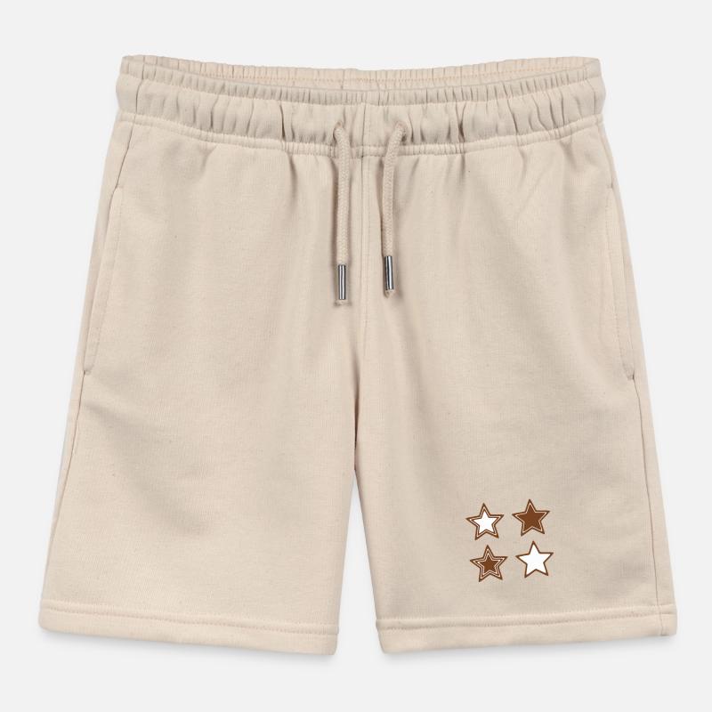 Biscuits étoilés bruns avec glaçage blanc Short de jogging enfant bio Stanley/Stella