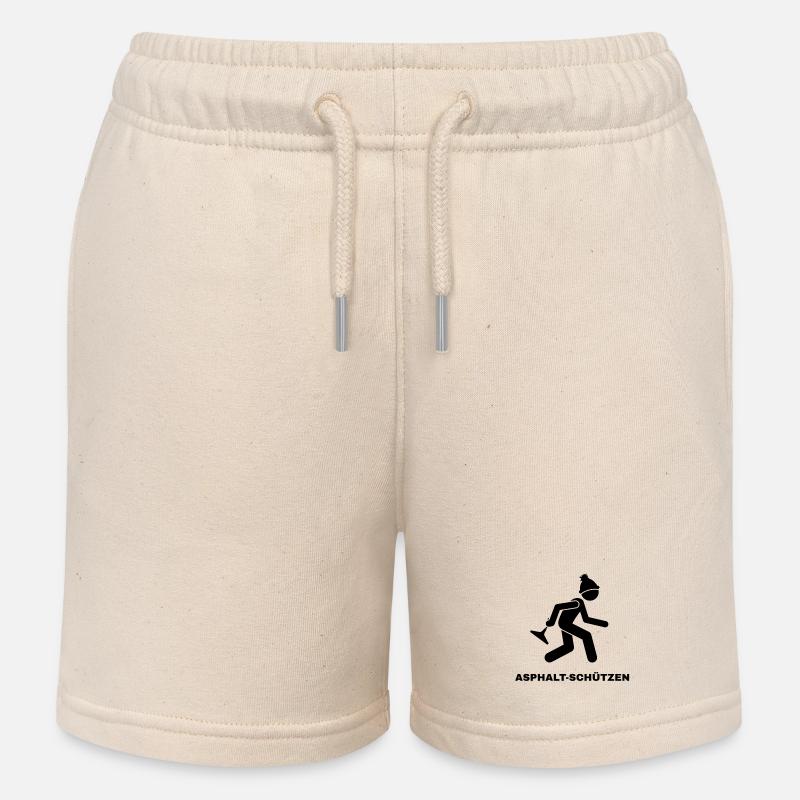 TIREURS D’ASPHALTE - Short de jogging enfant bio Stanley/Stella - écru doux
