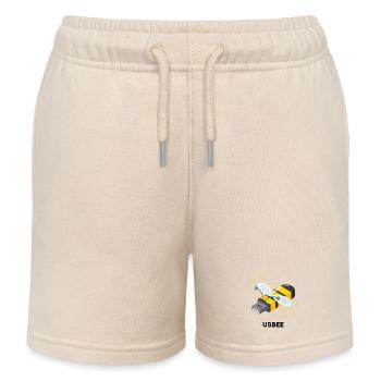 USBEE - Niedliches USB-Bienen-Wortspiel - Kinder Organic Joggingshorts Mini Bolter von Stanley/Stella - Natur - Vorne