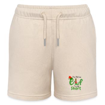 I'm Not an elf i'm just short - Kids Organic Sweat Shorts by Stanley/Stella - soft Ecru - Front